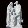 White marble holy family statue sculpture for church decoration